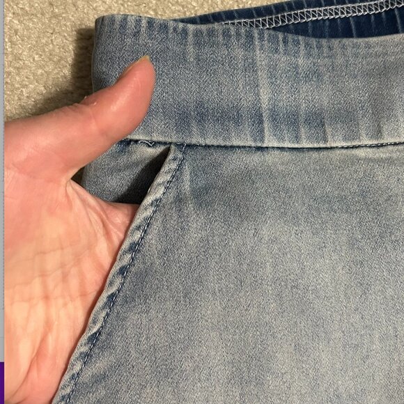 NWT Jessica Simpson Absolute Flex Denim Pull-on Joggers Women's L - Picture 4 of 11